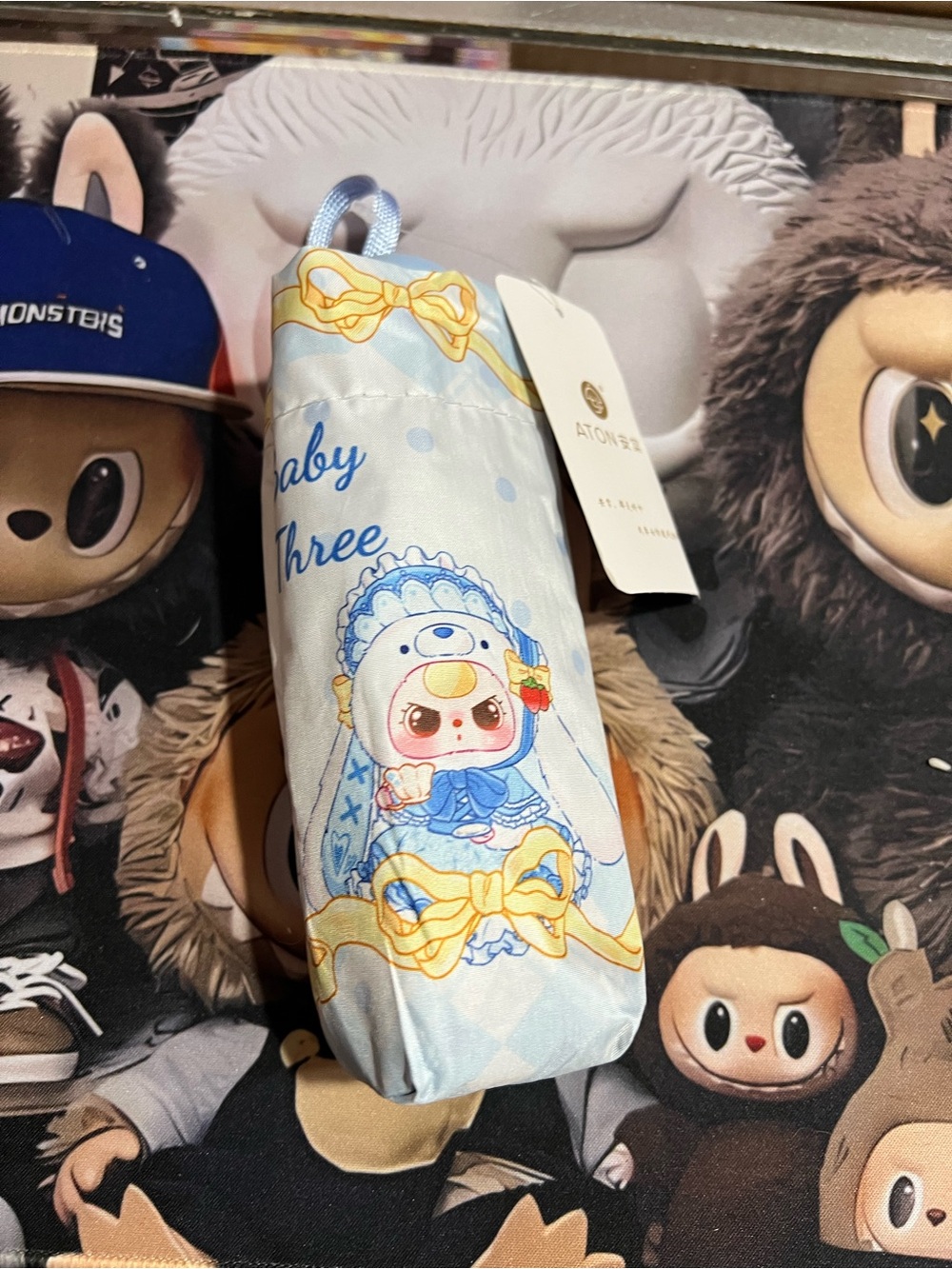 Baby three umbrella blue